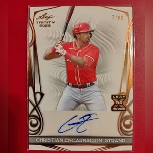 Christian Encarnacion-Strand 2023 Leaf Trinity XRC Rookie Autograph SP 7/99